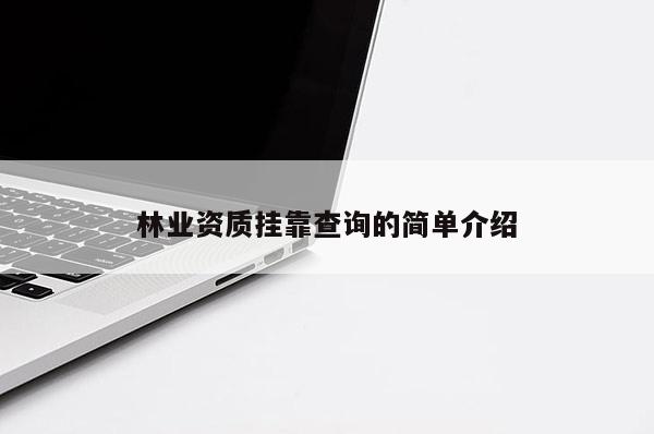 林業(yè)資質(zhì)掛靠查詢的簡(jiǎn)單介紹