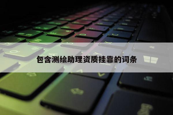 包含測繪助理資質(zhì)掛靠的詞條