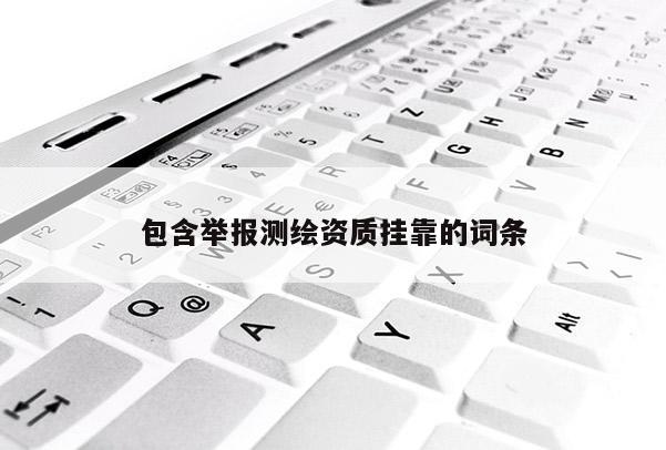 包含舉報(bào)測(cè)繪資質(zhì)掛靠的詞條